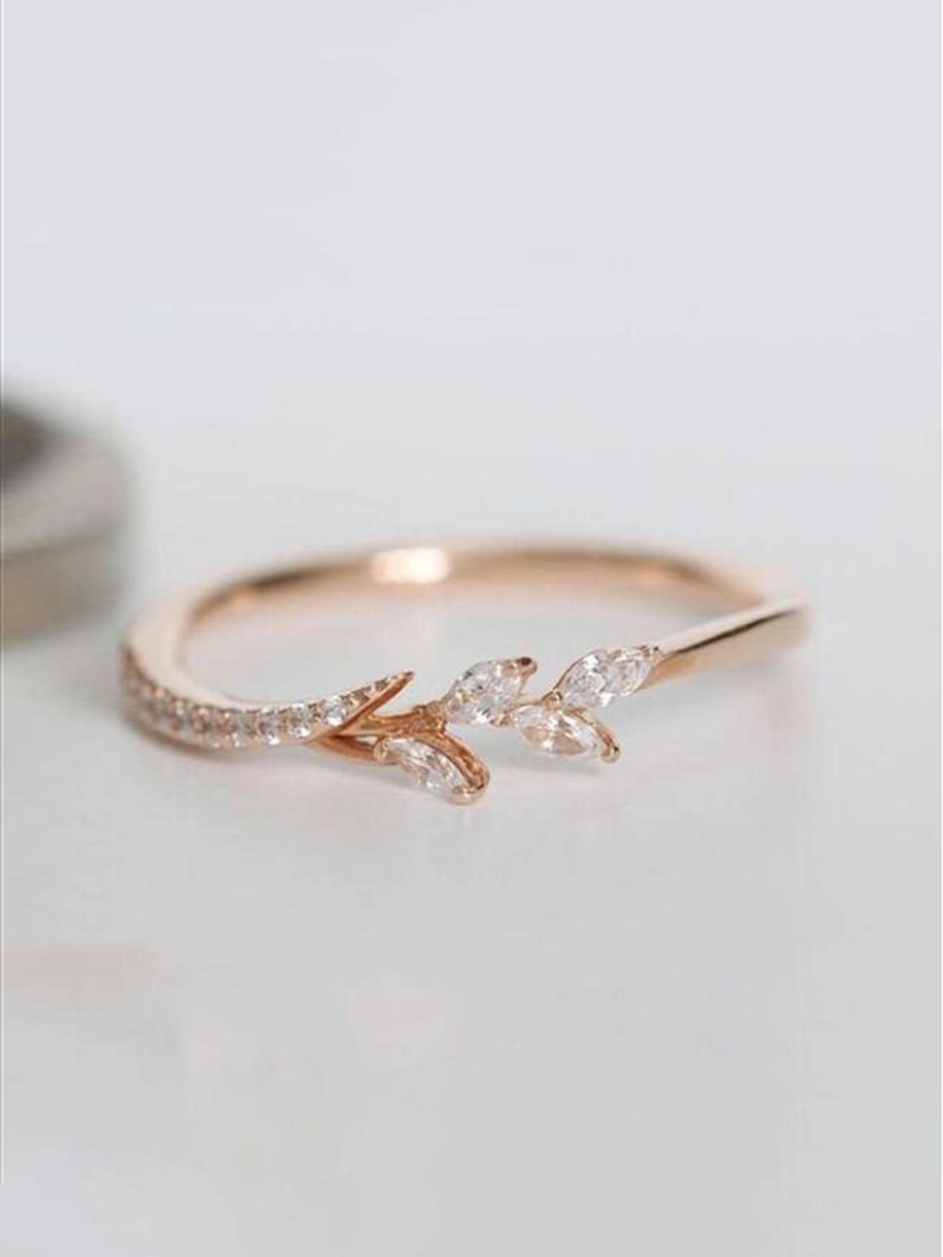 1 PC Pretty Cubic Zirconia Ring for Women for Wedding Party Engagement Anniversary Band Jewelry Valentine'S Day Gift