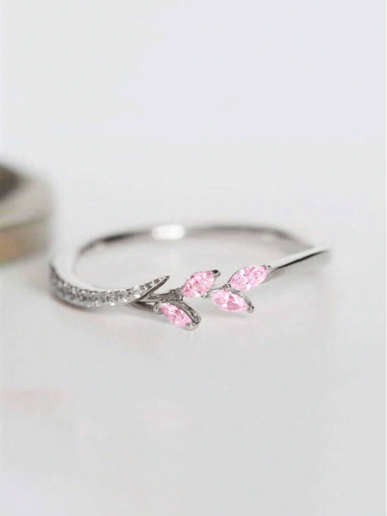 1 PC Pretty Cubic Zirconia Ring for Women for Wedding Party Engagement Anniversary Band Jewelry Valentine'S Day Gift