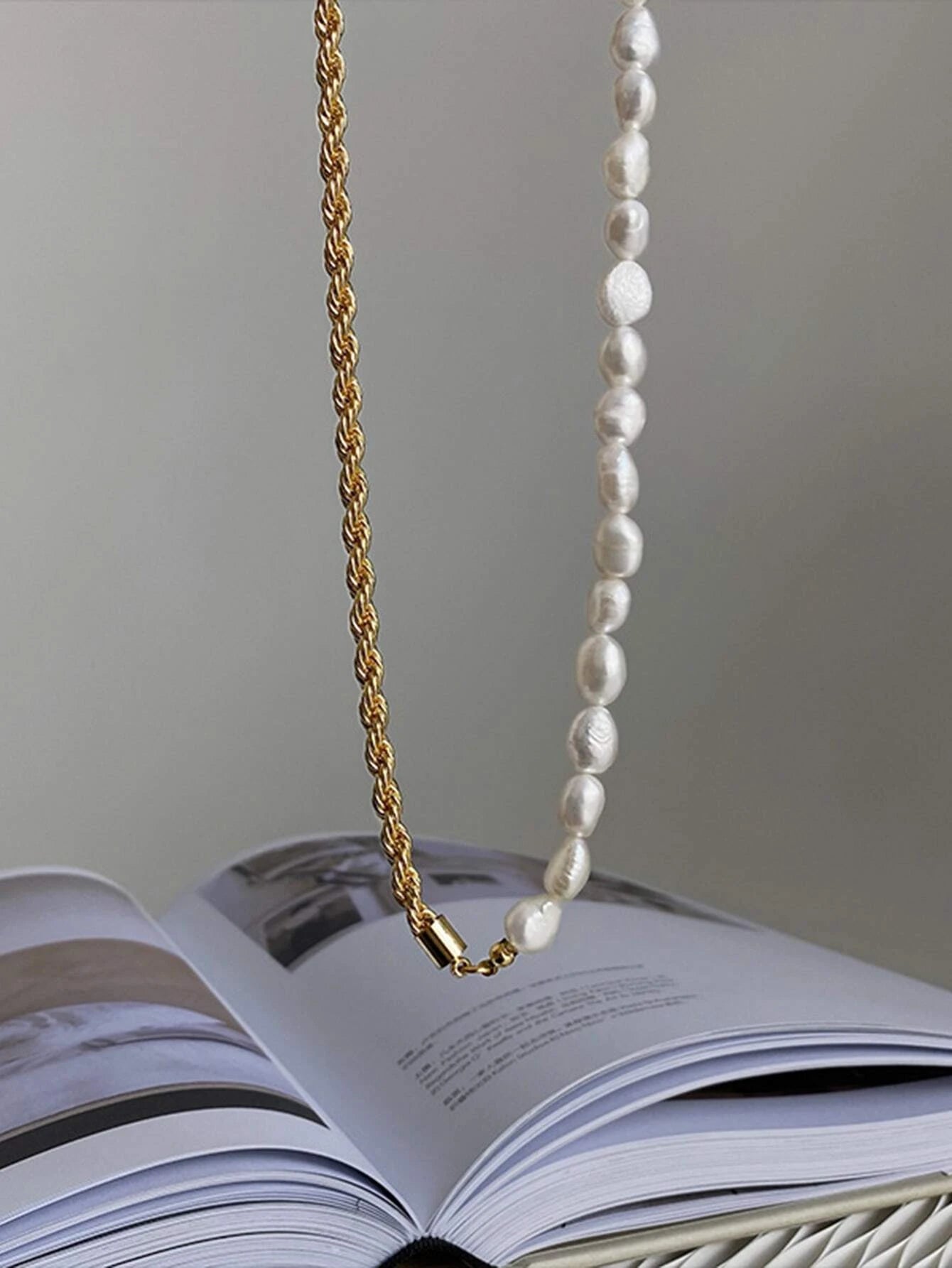 1Pc Fashionable Faux Pearl Decor Necklace for Women for Daily Decoration