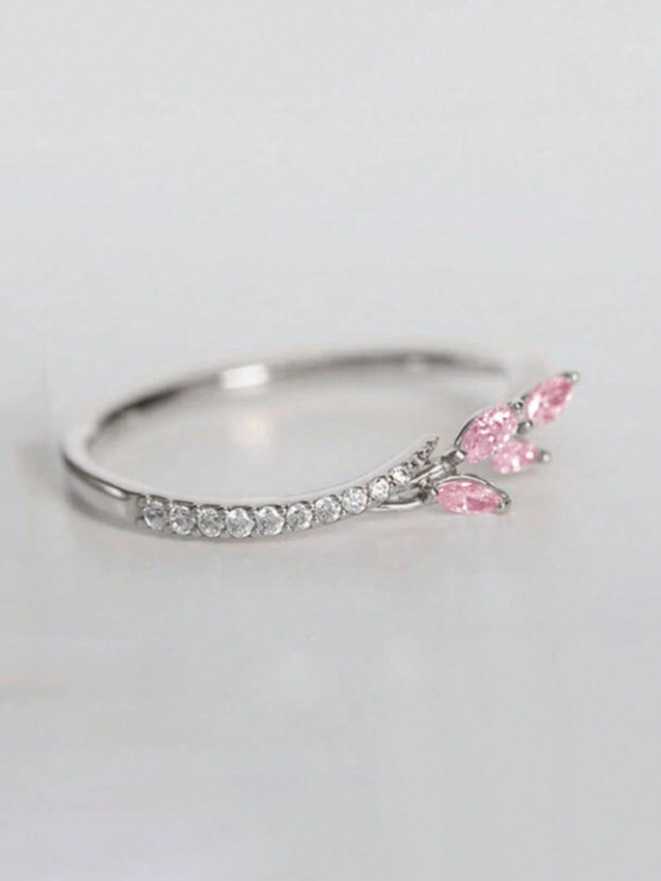 1 PC Pretty Cubic Zirconia Ring for Women for Wedding Party Engagement Anniversary Band Jewelry Valentine'S Day Gift