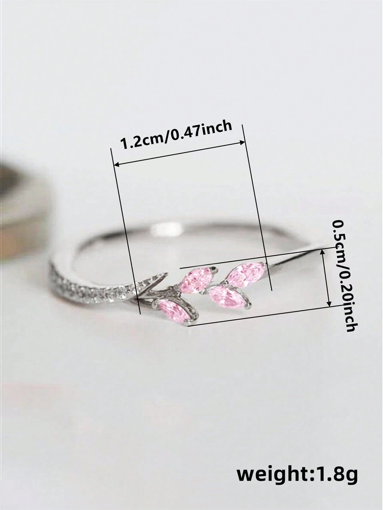 1 PC Pretty Cubic Zirconia Ring for Women for Wedding Party Engagement Anniversary Band Jewelry Valentine'S Day Gift