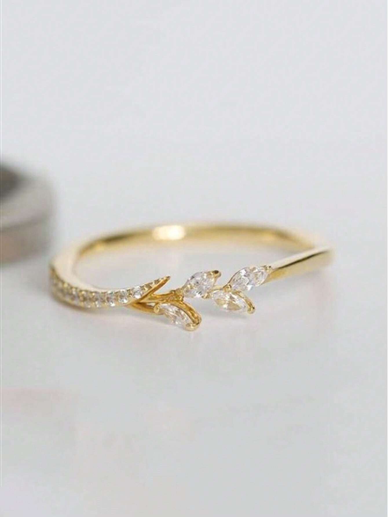 1 PC Pretty Cubic Zirconia Ring for Women for Wedding Party Engagement Anniversary Band Jewelry Valentine'S Day Gift
