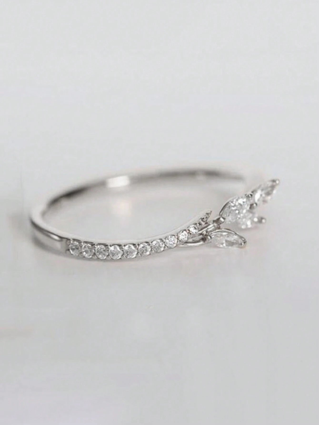 1 PC Pretty Cubic Zirconia Ring for Women for Wedding Party Engagement Anniversary Band Jewelry Valentine'S Day Gift