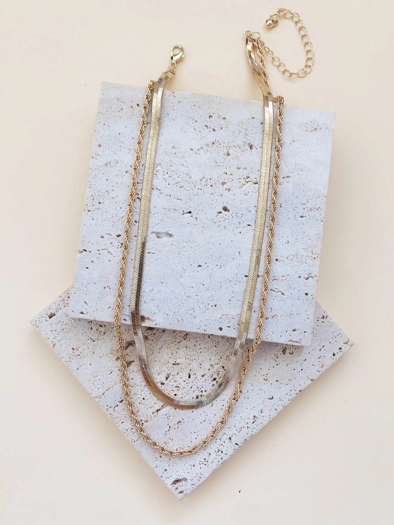 1Pc Twist Design Layered Necklace Copper Jewelry