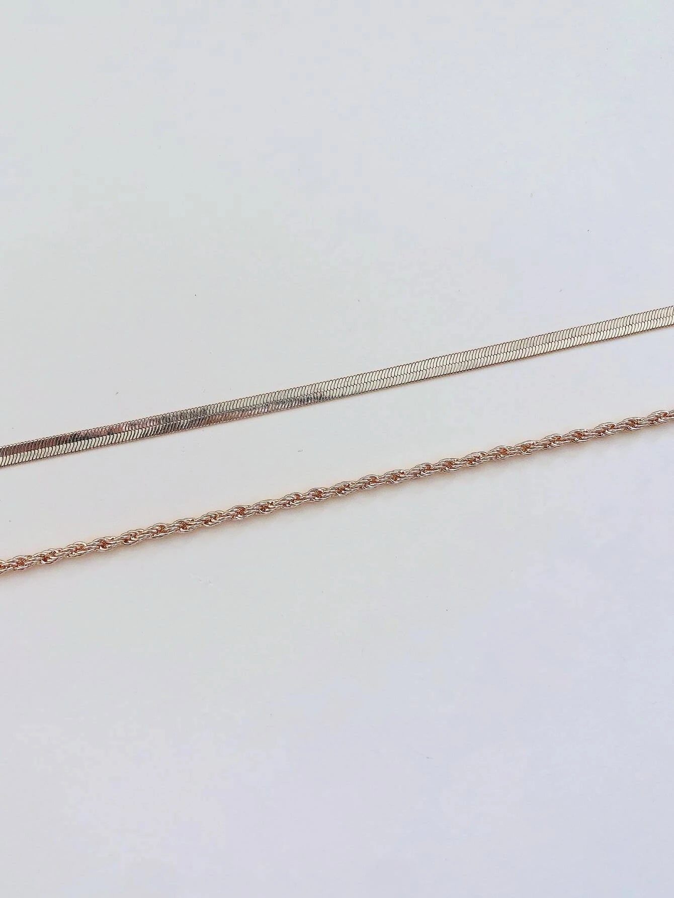 1Pc Twist Design Layered Necklace Copper Jewelry