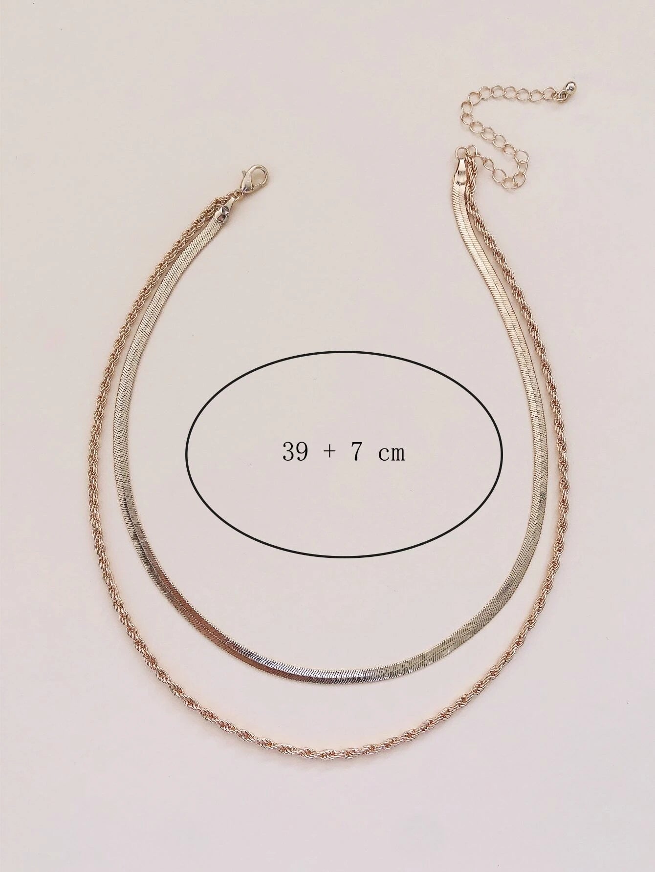 1Pc Twist Design Layered Necklace Copper Jewelry