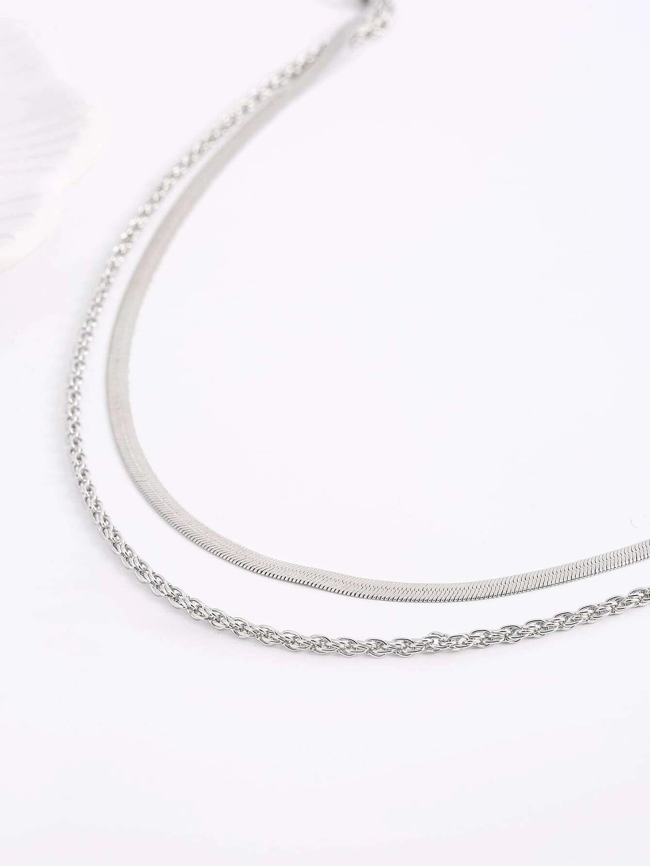 1Pc Twist Design Layered Necklace Copper Jewelry