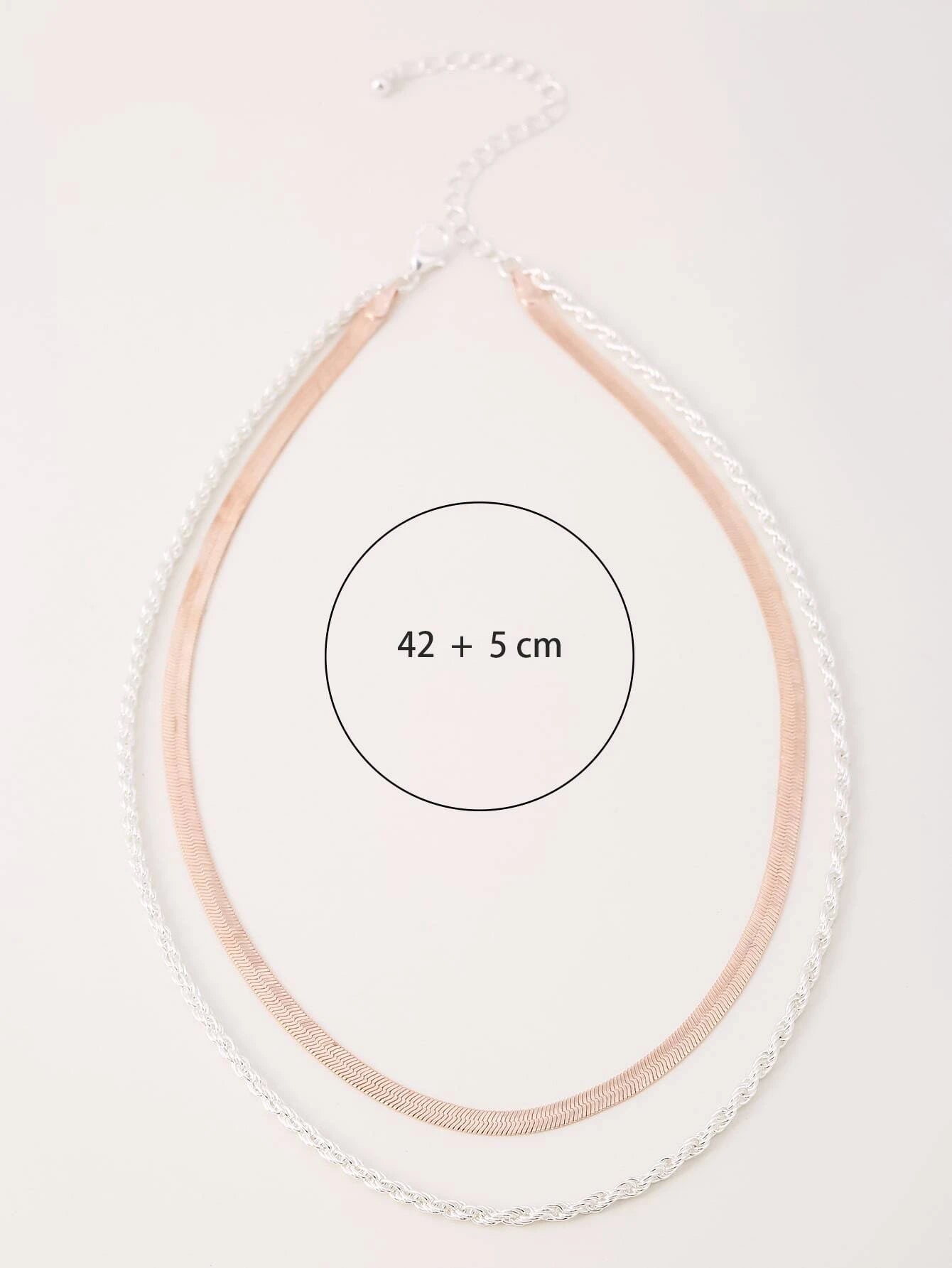 1Pc Twist Design Layered Necklace Copper Jewelry