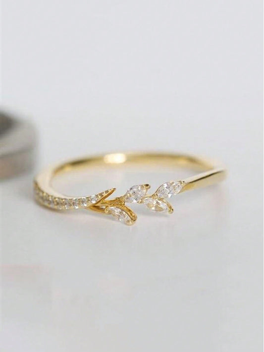 1 PC Pretty Cubic Zirconia Ring for Women for Wedding Party Engagement Anniversary Band Jewelry Valentine'S Day Gift