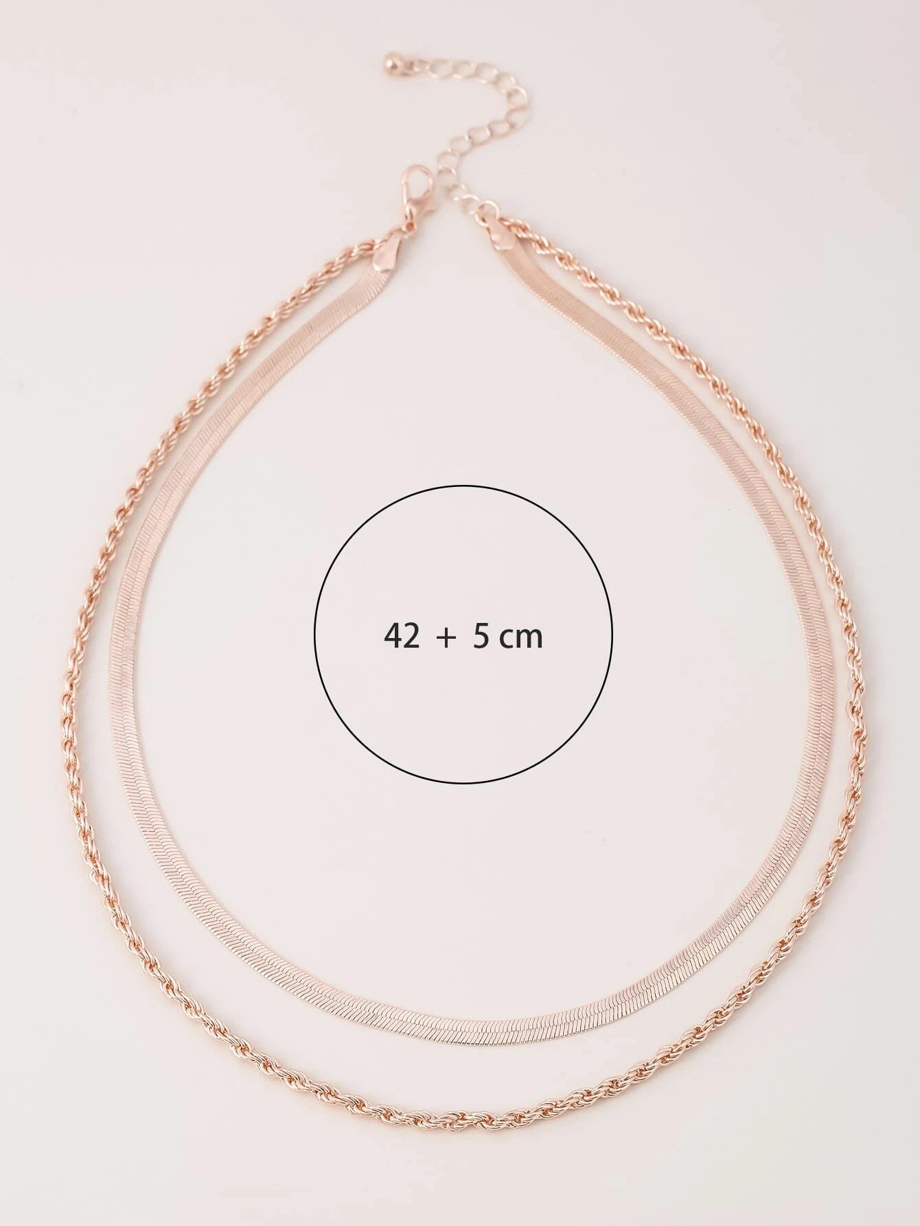 1Pc Twist Design Layered Necklace Copper Jewelry