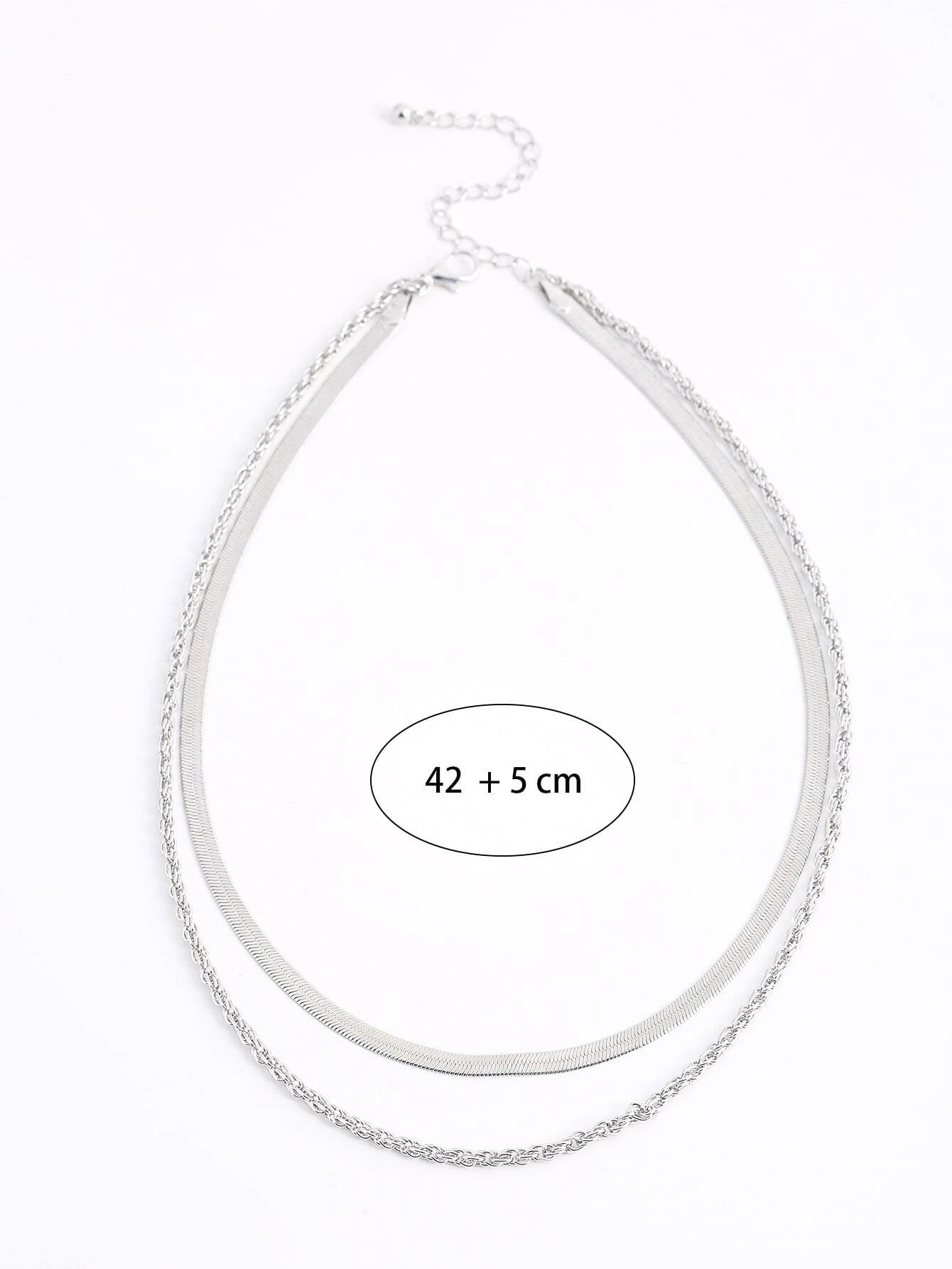 1Pc Twist Design Layered Necklace Copper Jewelry