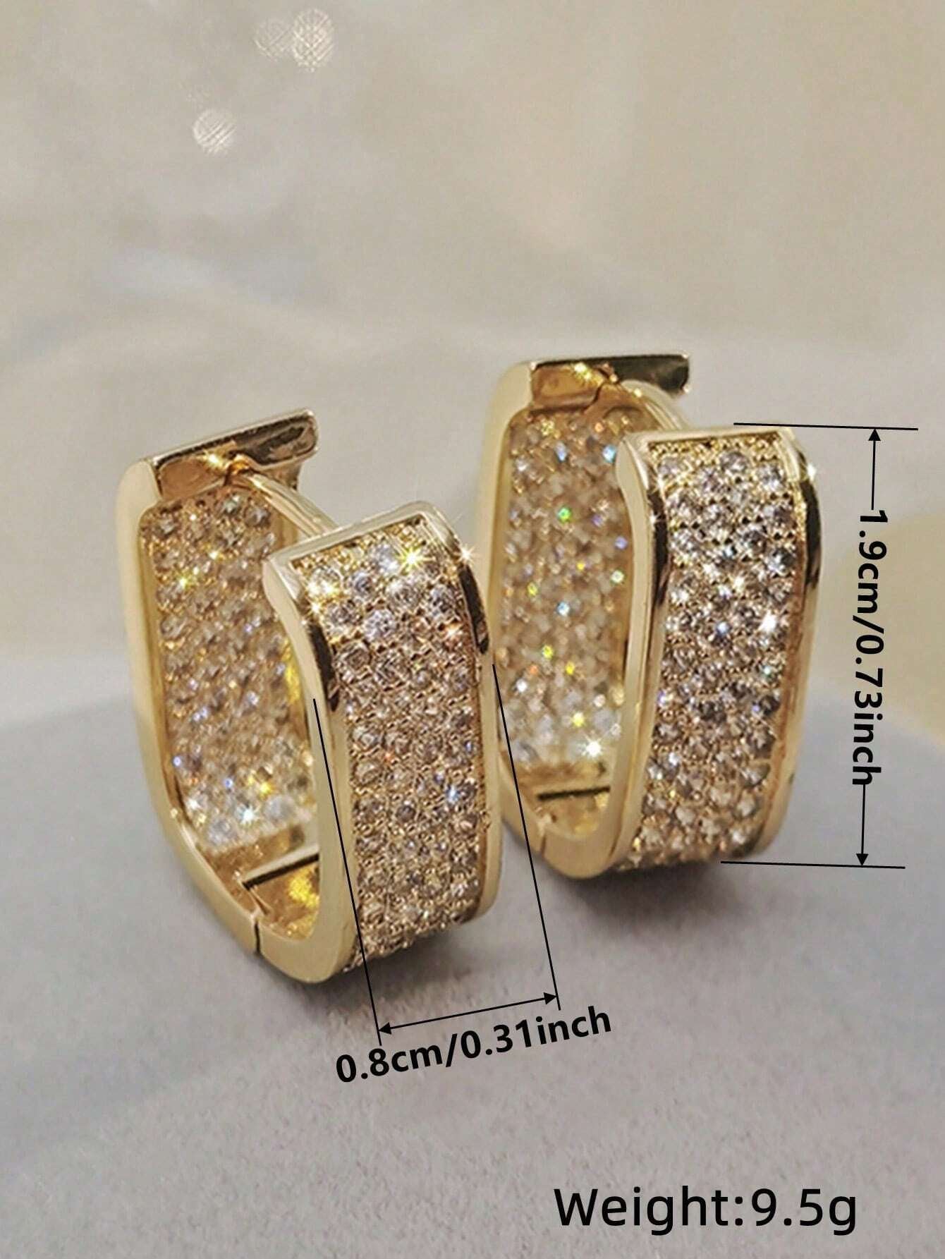 1Pair Simple Teardrop Hoop Earrings, Chunky Gold Tone Water Droplet Earrings, U-Shaped Earrings, Oval Hoop Earrings, Stylish and Elegant Lightweight Dainty Women Jewelry, Perfect Gift for Her