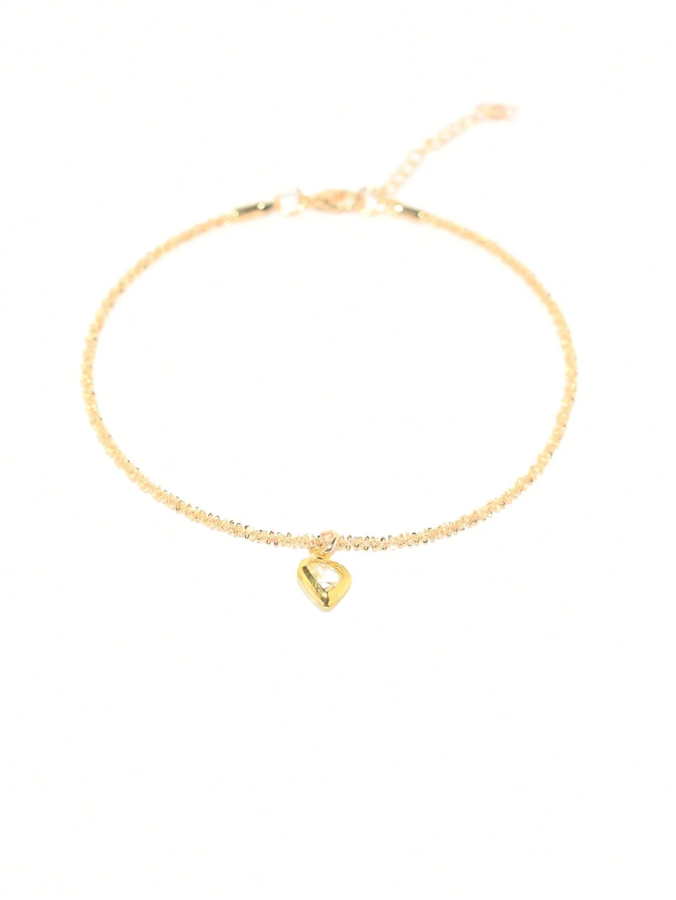 1Pc Simple Charm Bulingbuling Chain Silver Anklet Women'S Travel Holiday Jewelry Suitable for Couples to Wear