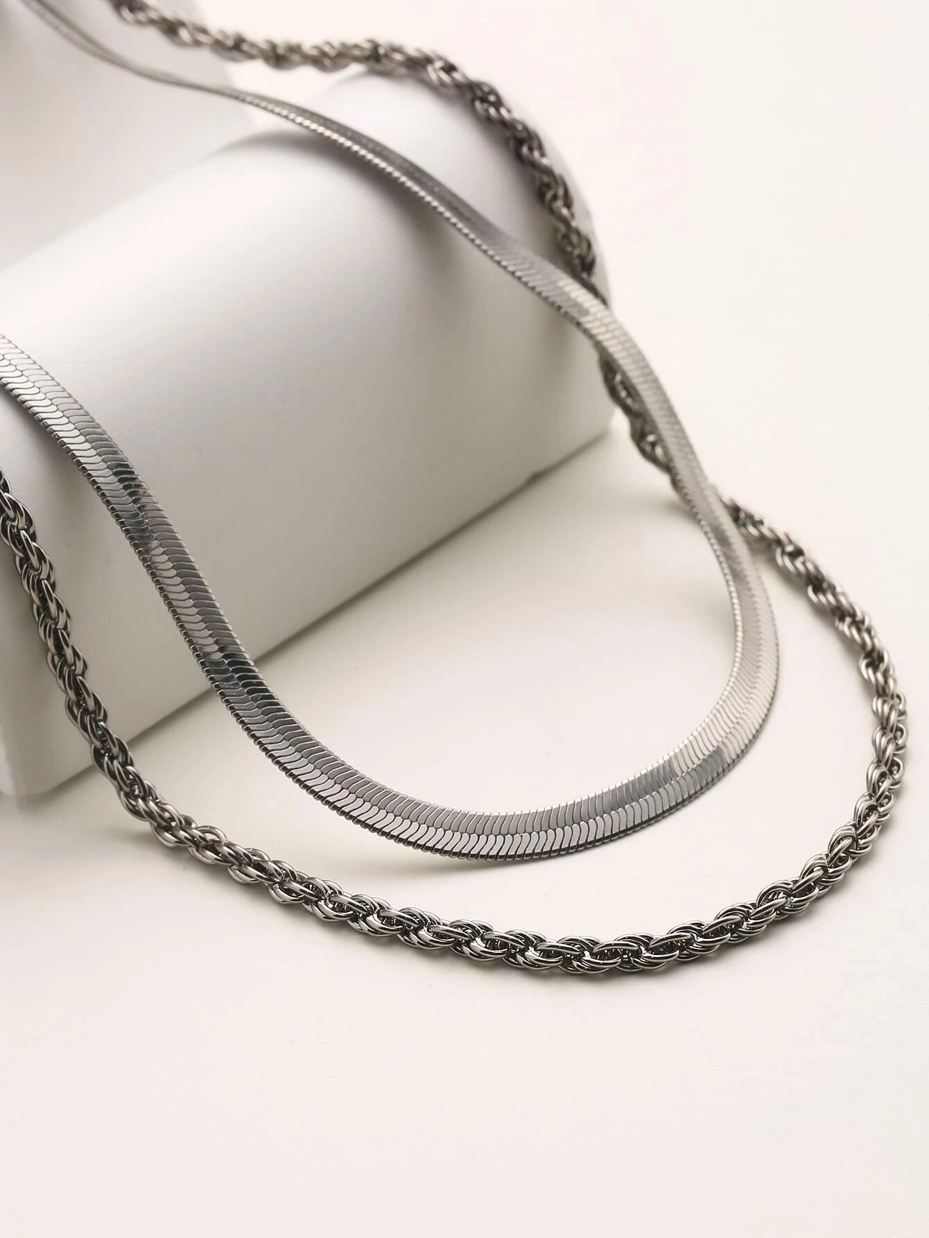 1Pc Twist Design Layered Necklace Copper Jewelry