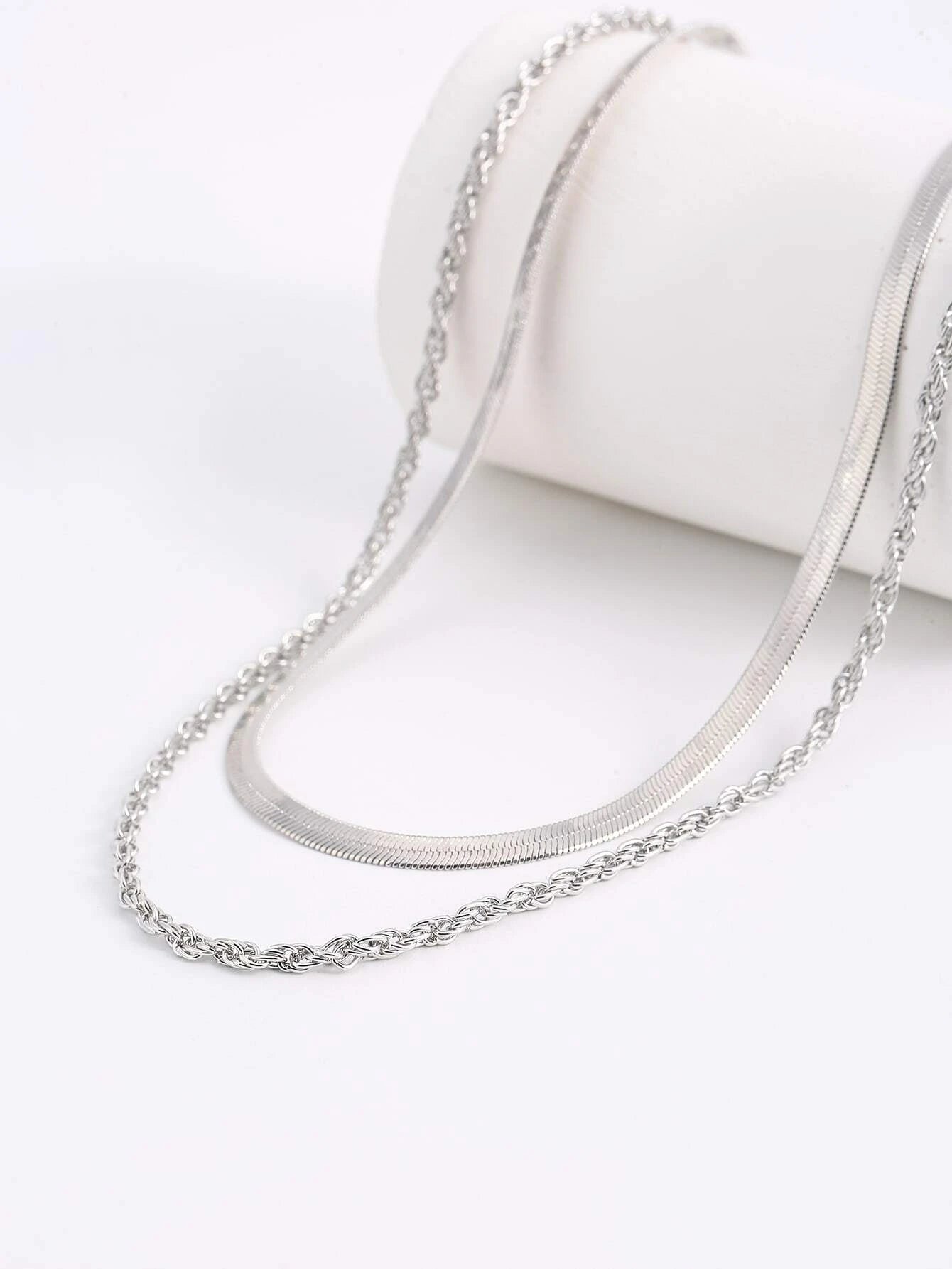 1Pc Twist Design Layered Necklace Copper Jewelry