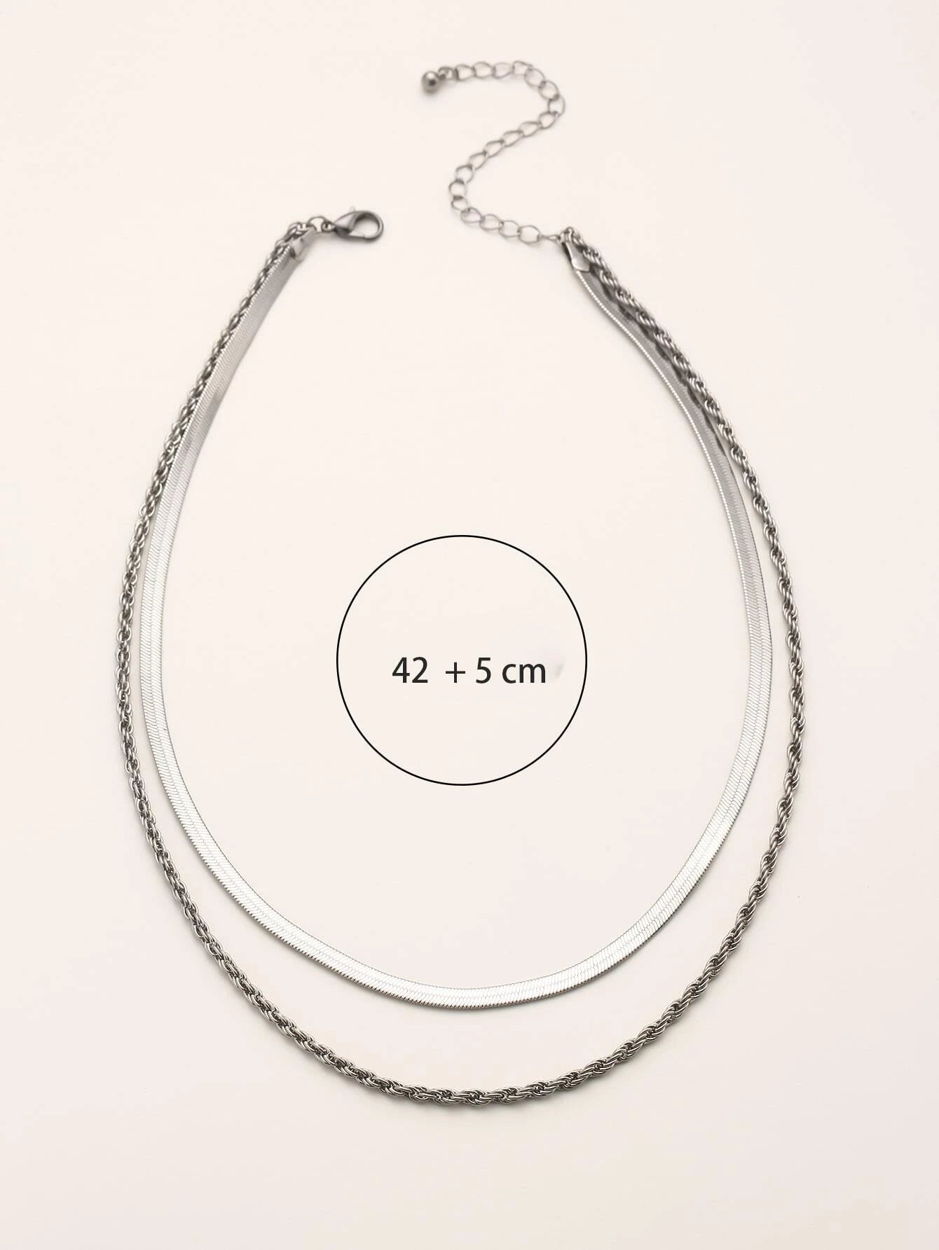 1Pc Twist Design Layered Necklace Copper Jewelry